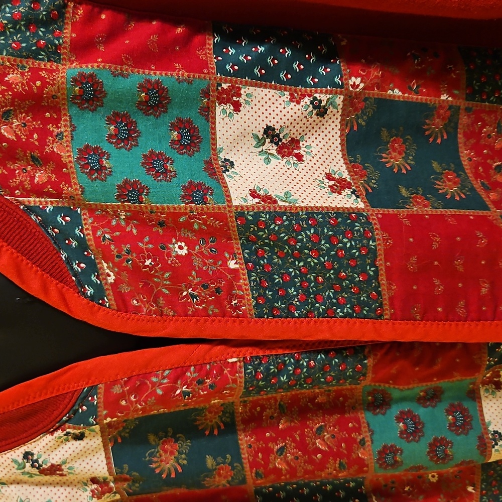 Jerzees Patchwork Quilted Christmas Jacket, Coat.… - image 2